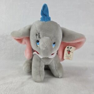 Vintage Disney Dumbo Plush 9" with‎ Tag – The Walt Disney Company - 80's